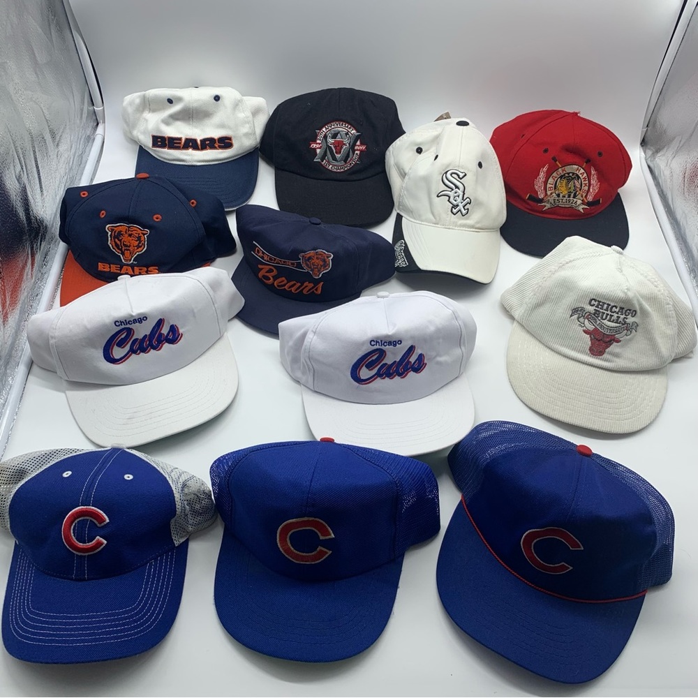 Vintage wholesale Chicago team sports lot bears bulls cubs Sox logo 7 sports